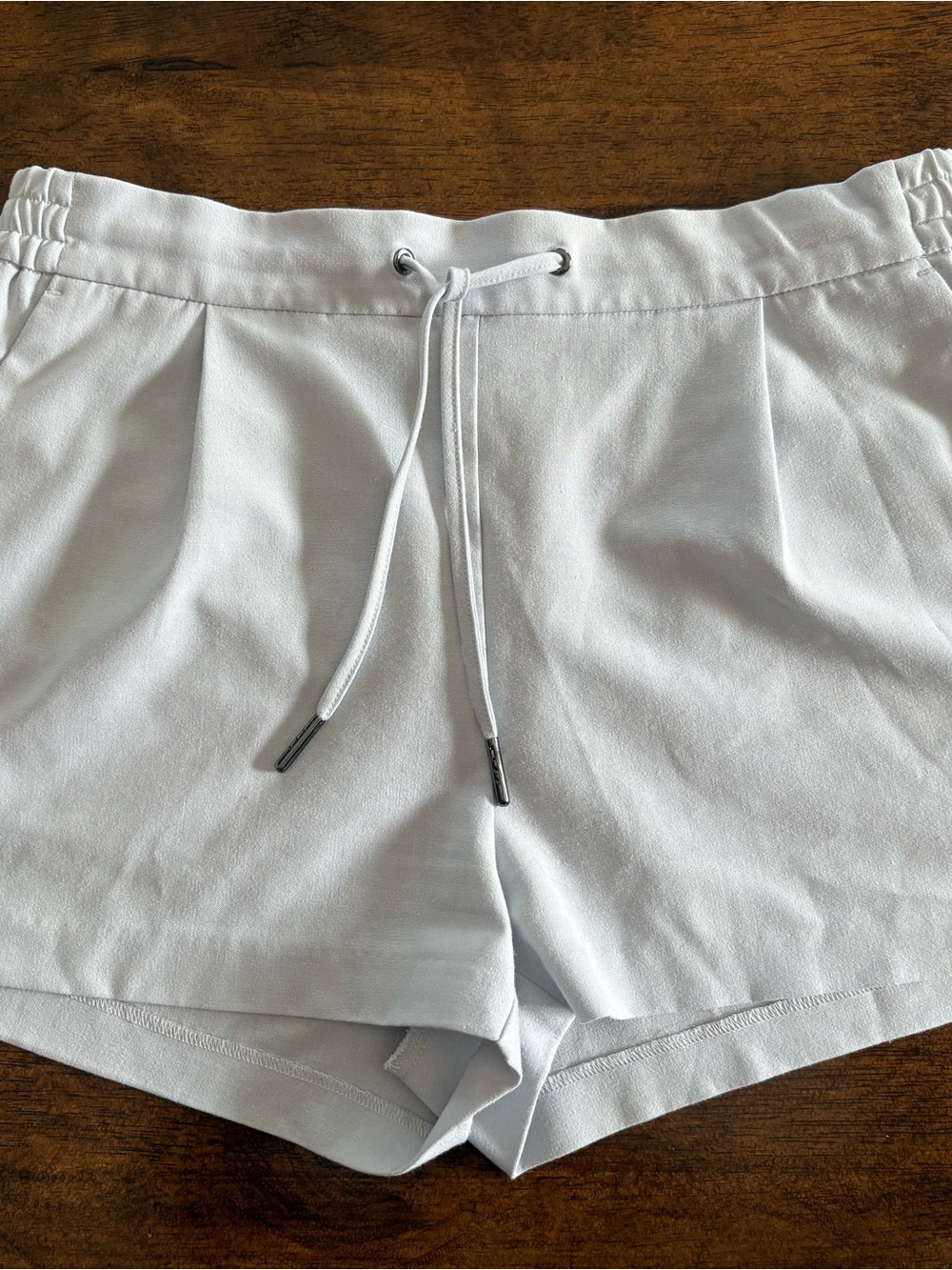 AllSaints White Drawstring Aleida Powdered Blue Shorts Size 6
